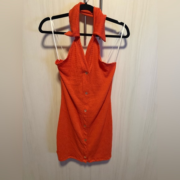 Lulus Dresses & Skirts - Lulu’s Orange Halter Dress Size M NWOT